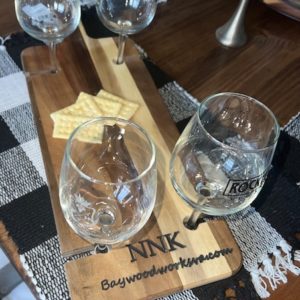 Engraved Wine Glass Cutting Board